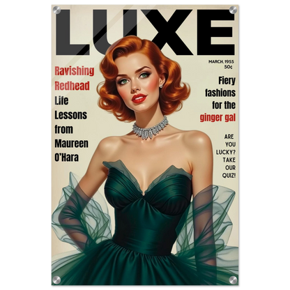 Maureen O'Hara Vintage Fashion Art Poster Print No Frame 50x75 cm 20x30″ Sleek Acrylic Print