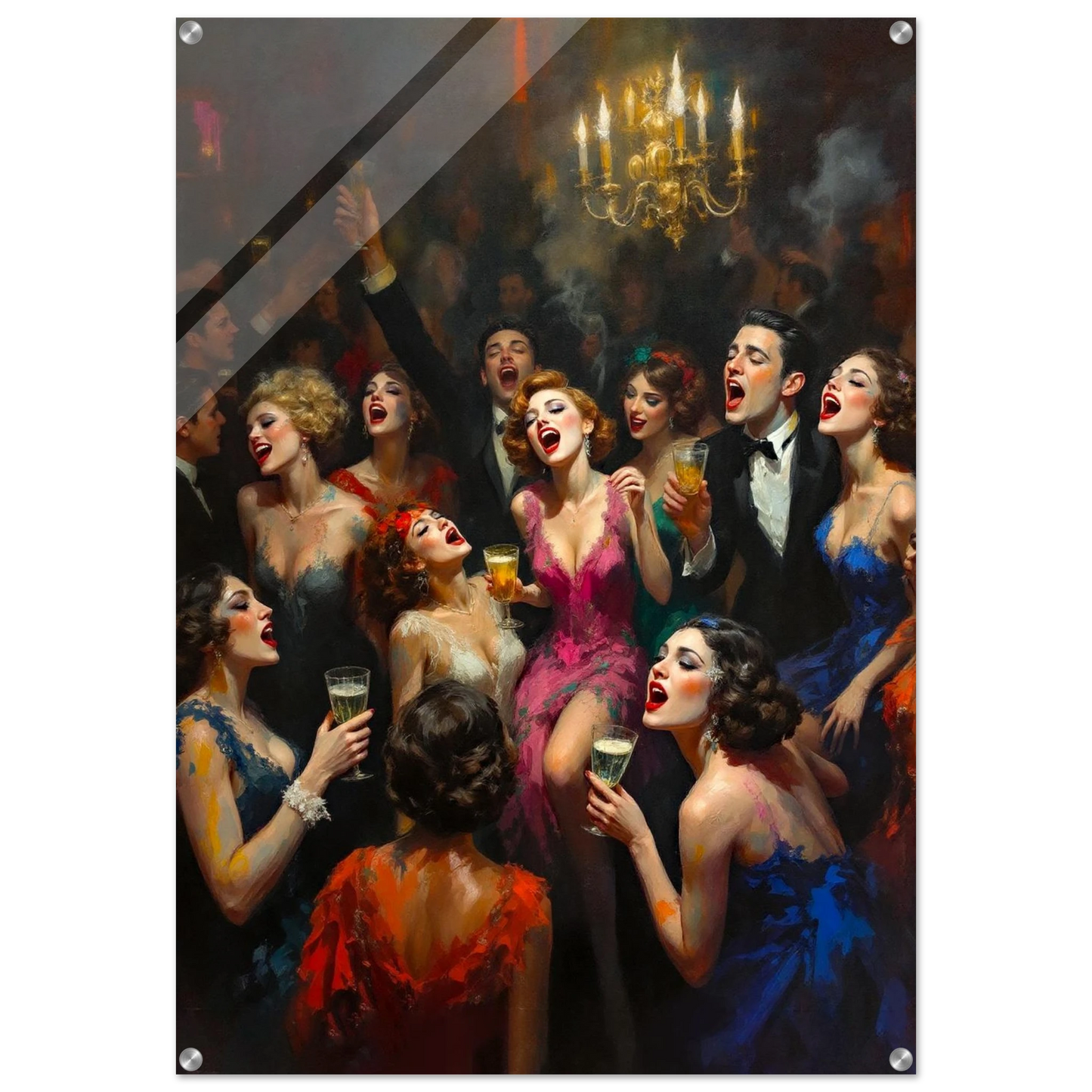 Gatsby Art Deco Speakeasy Art Print No Frame 70x100 cm 28x40″ Sleek Acrylic Print