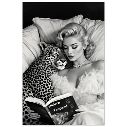 Hollywood Starlet Leopard Cat Art Print 40x60 cm 16x24″ Museum-Quality Matte Paper Poster No Frame