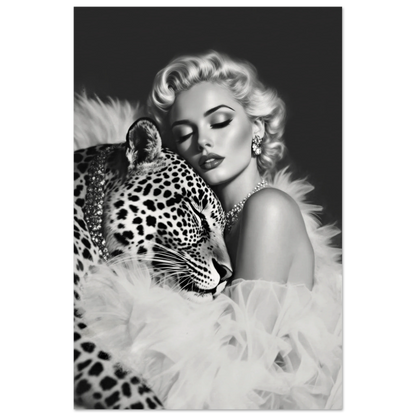 Marilyn Monroe Glam Leopard Art Print No Frame 60x90 cm 24x36″ Museum-Quality Matte Paper Poster
