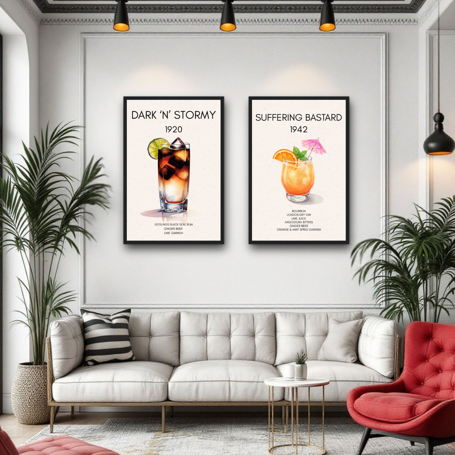 Suffering Bastard Tiki Cocktail Bar Poster Print No Frame 60x90 cm 24x36″ Classic Matte Paper Poster