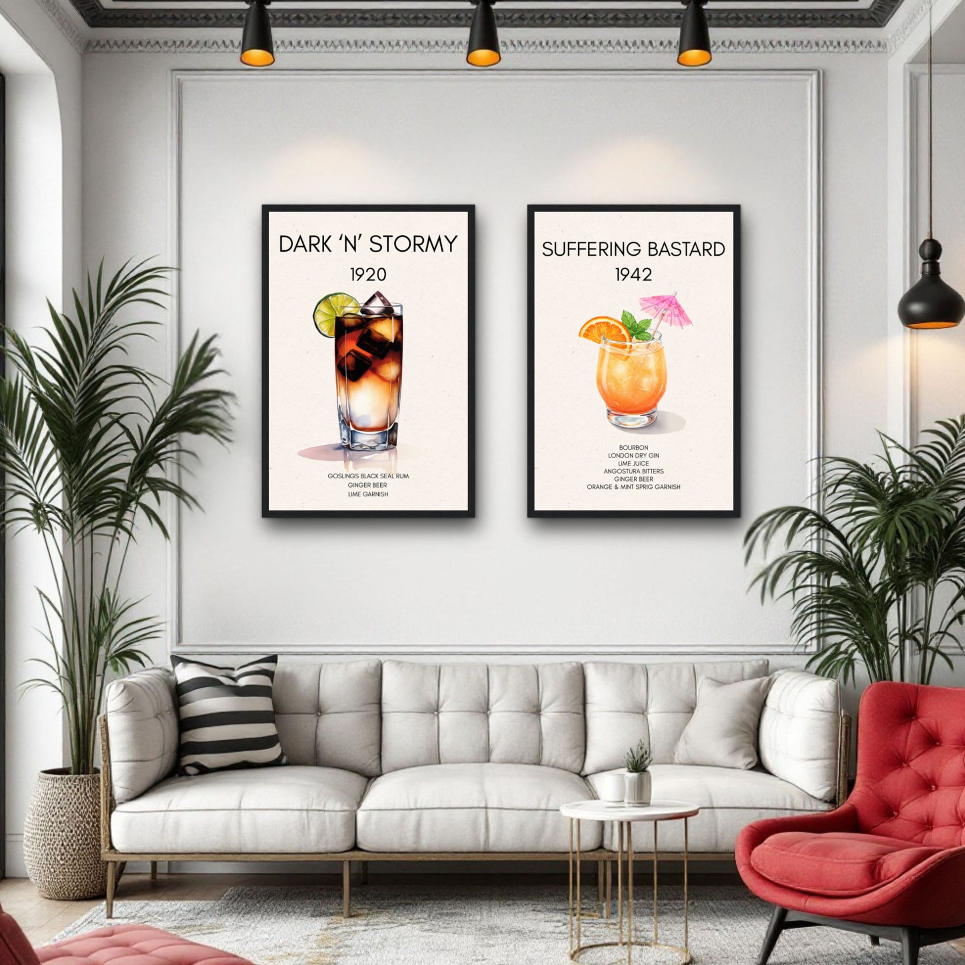 Suffering Bastard Tiki Cocktail Bar Poster Print No Frame 60x90 cm 24x36″ Classic Matte Paper Poster