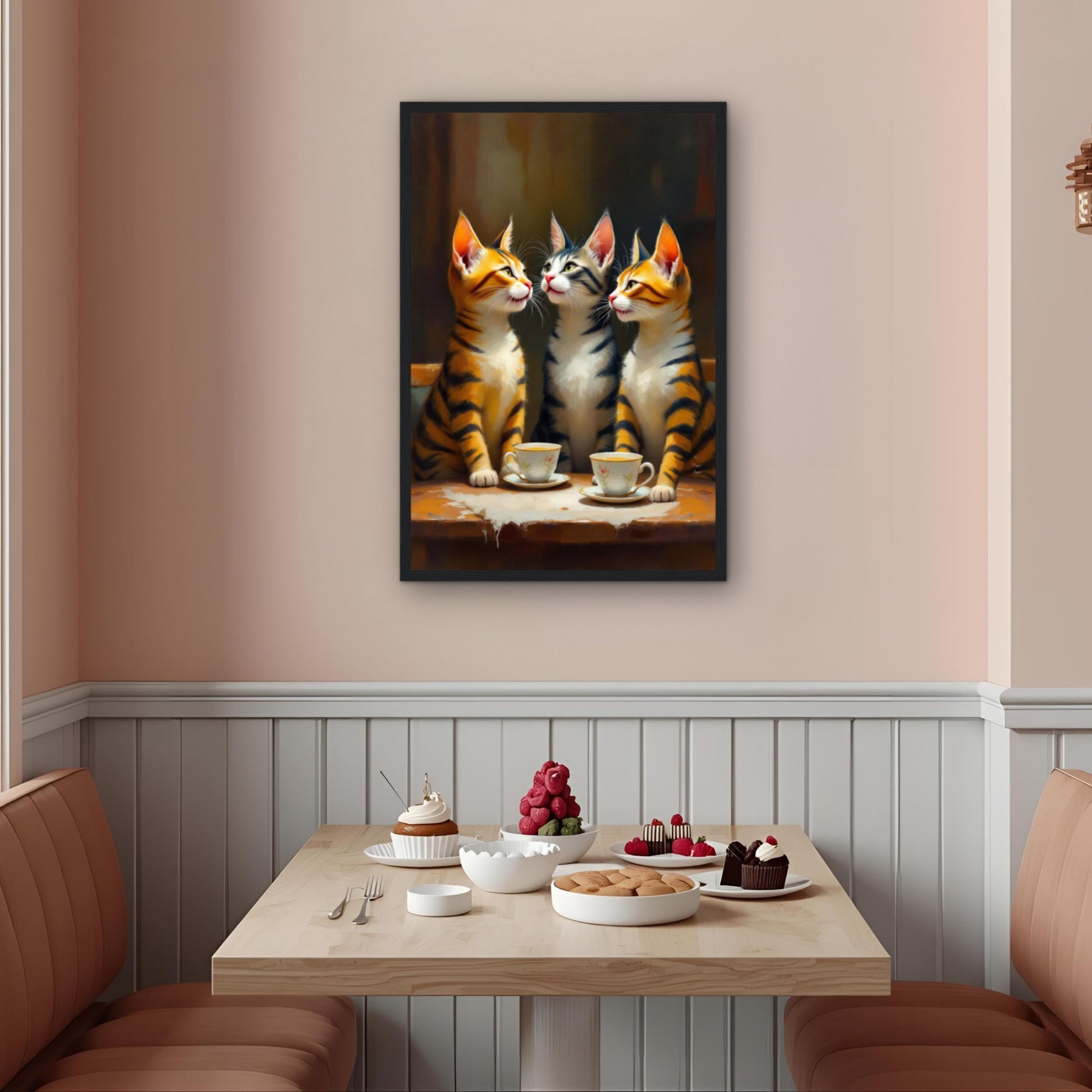 Tabby Cat Vintage Kitchen Art Print