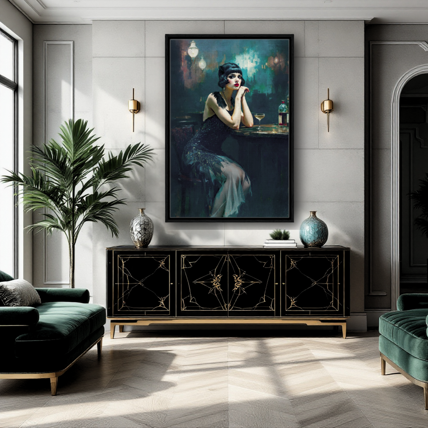 Jazz Age Speakeasy Flapper Art Print