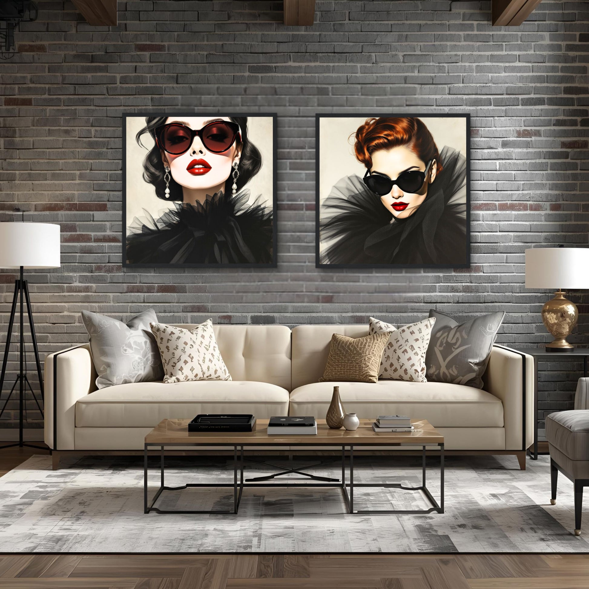 Paris Glam Fashion Model Art Print