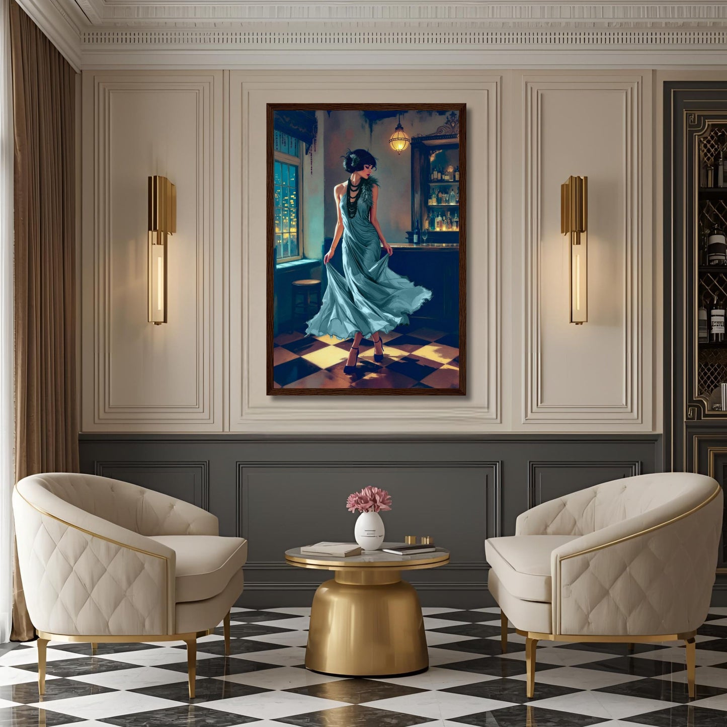 1920s Flapper Speakeasy Art Print