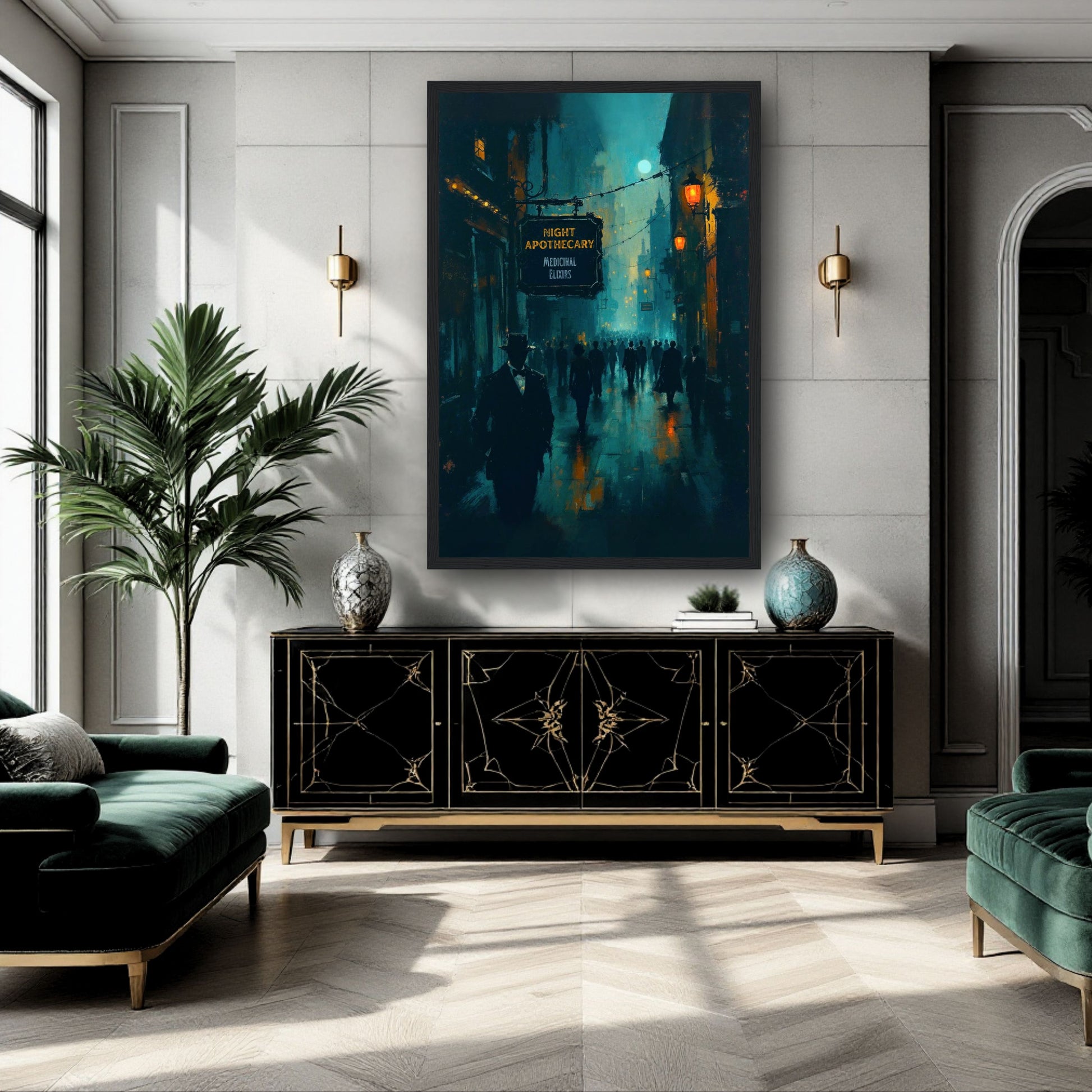 Prohibition Speakeasy Moody Nightlife Art Print