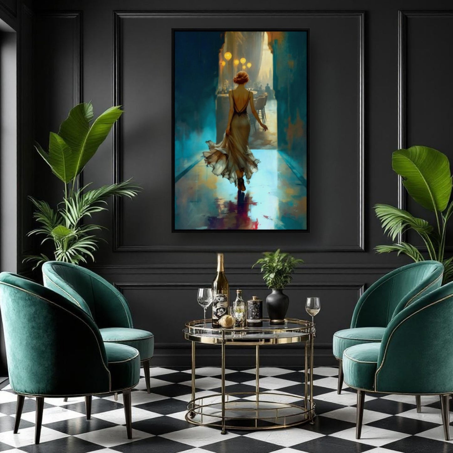1920's Speakeasy Flapper Lounge Art Print