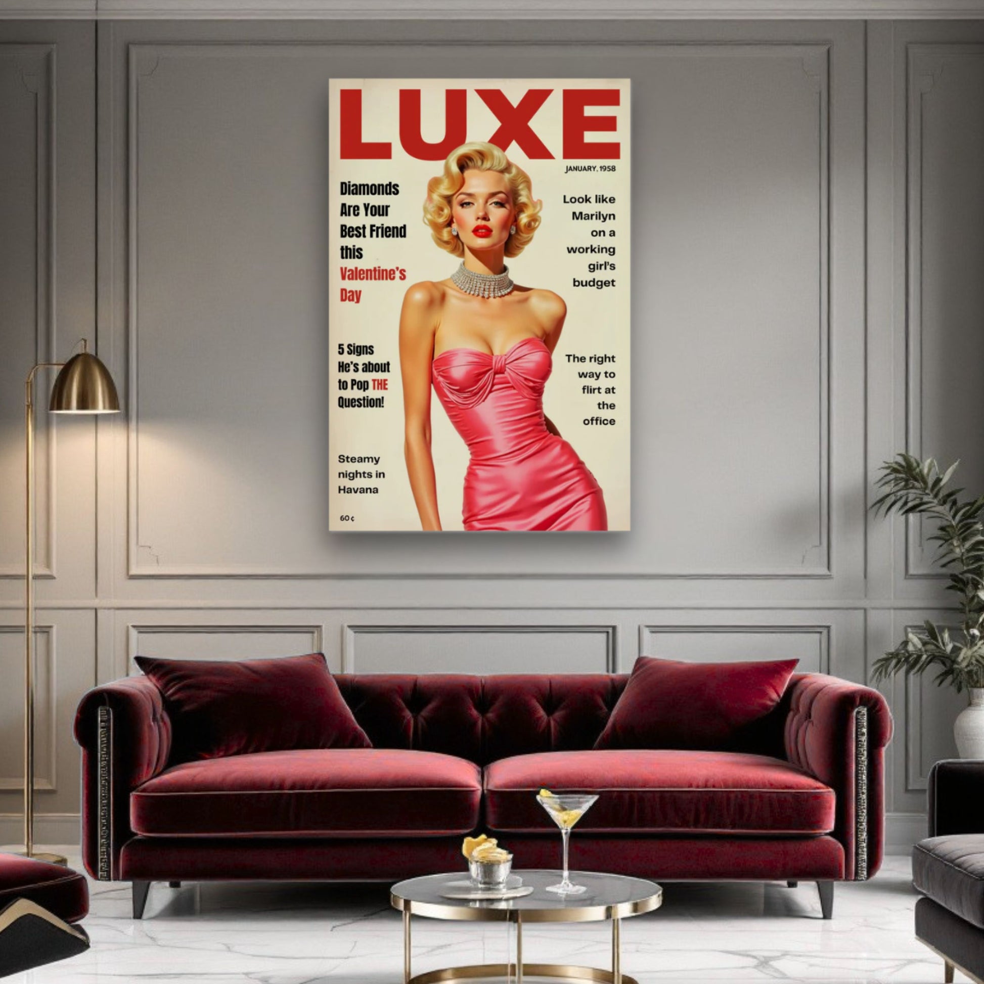 Marilyn Monroe Hollywood Glam Art Print