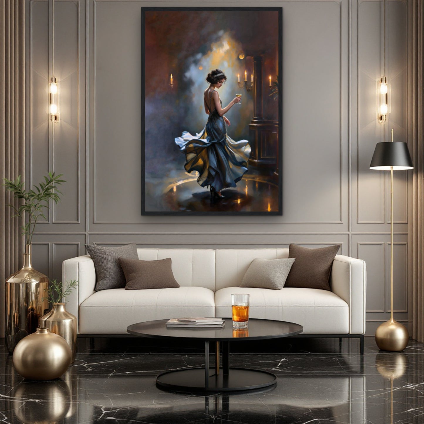 1920s Speakeasy Dancing Flapper Art Deco Print