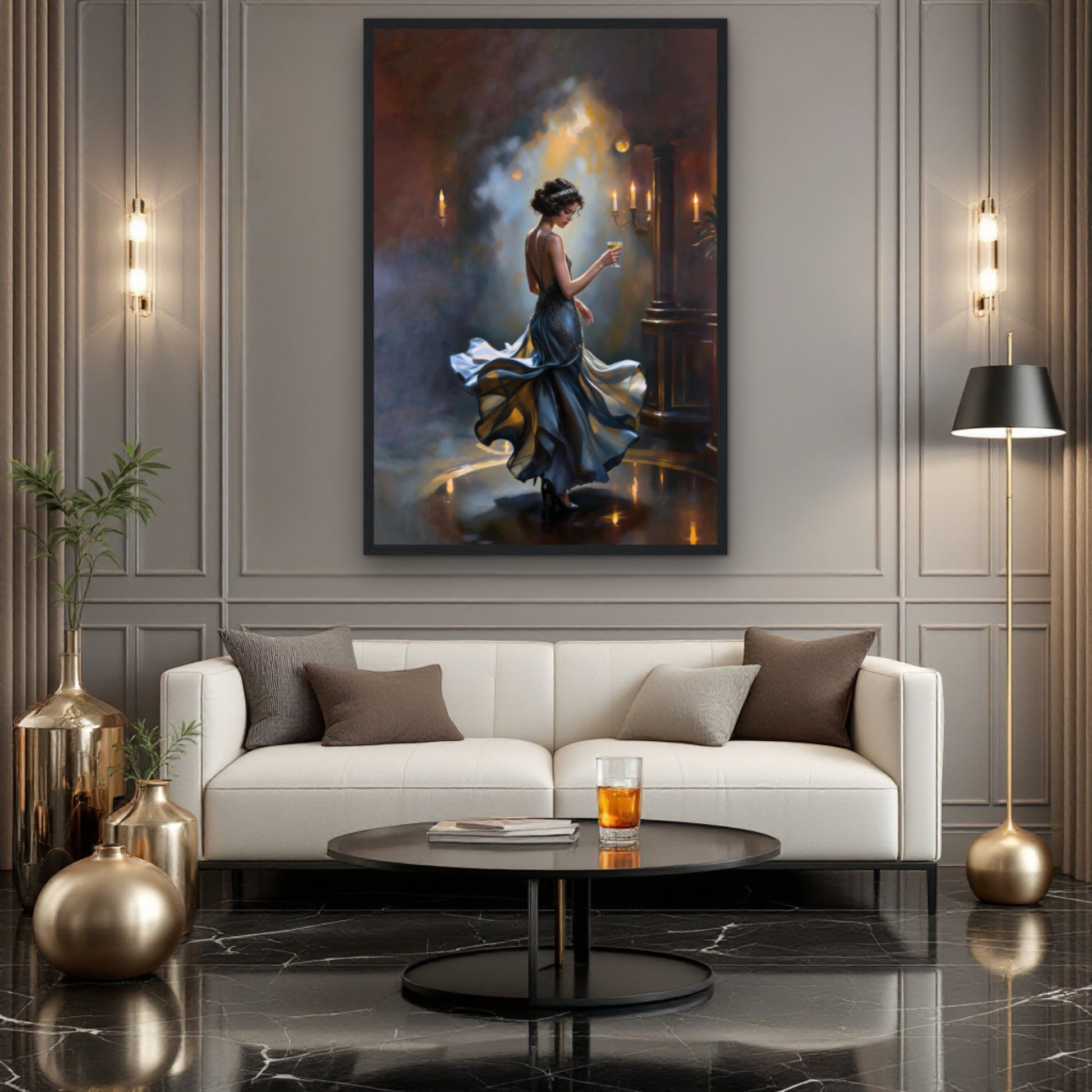 1920s Speakeasy Dancing Flapper Art Deco Print