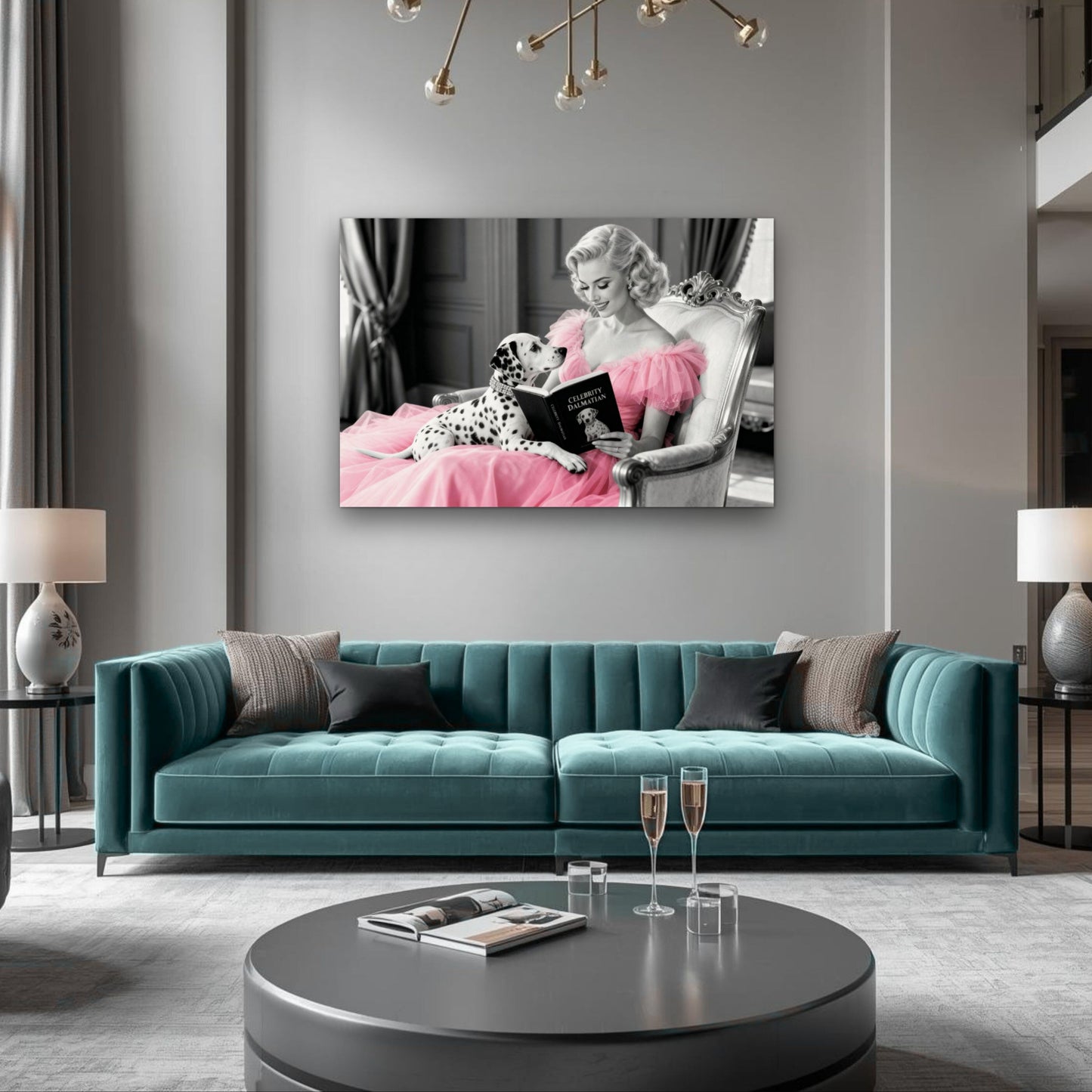 Hollywood Starlet Dalmatian Puppy Art Print