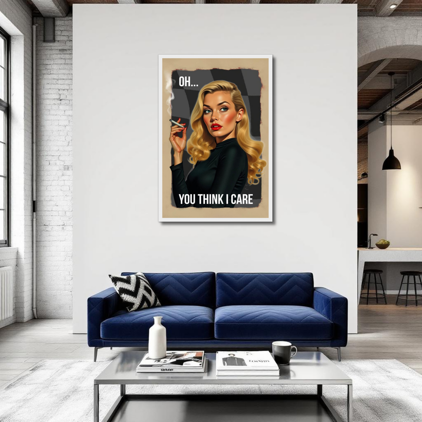 Retro Blonde Bombshell 1960s Funny Quote Art Print