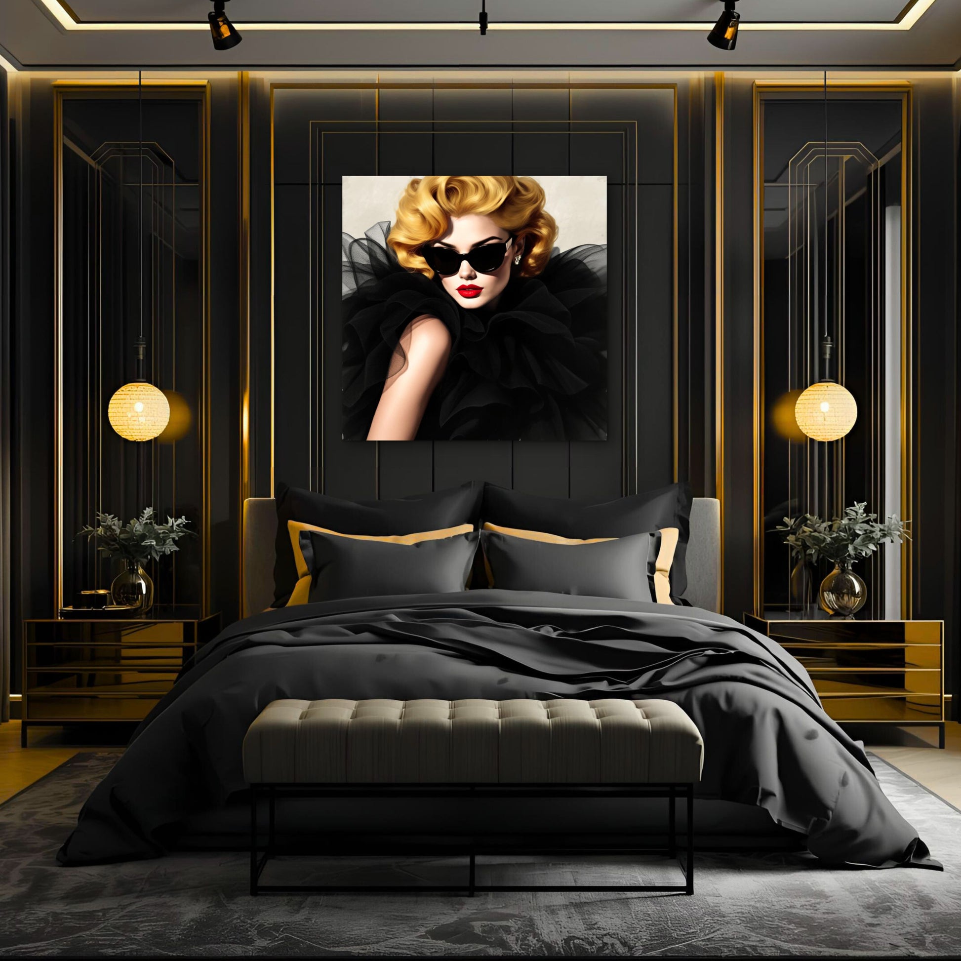 Paris Avant-Garde Retro Fashion Model Art Print