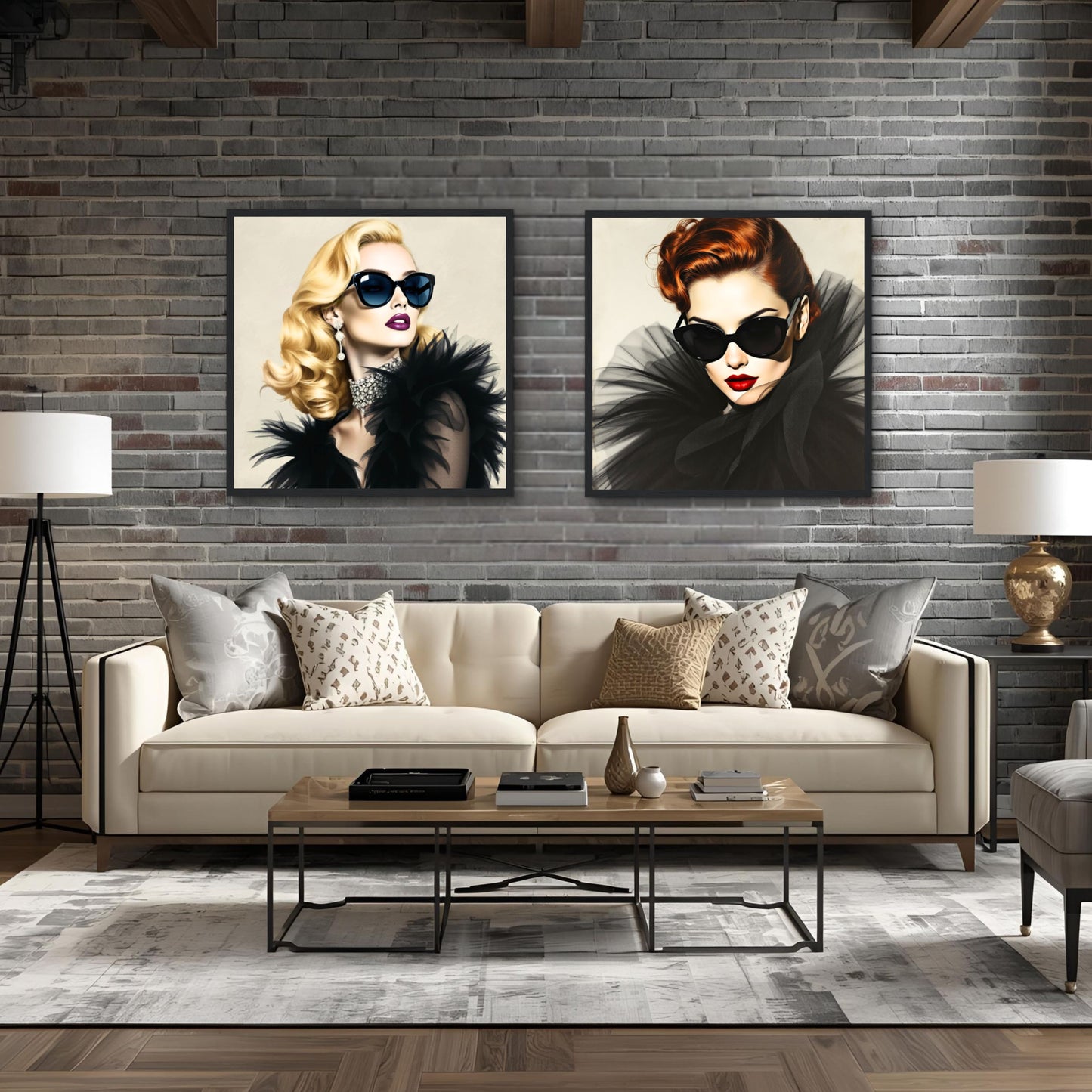 Blonde Bombshell Fashion Model Art Print