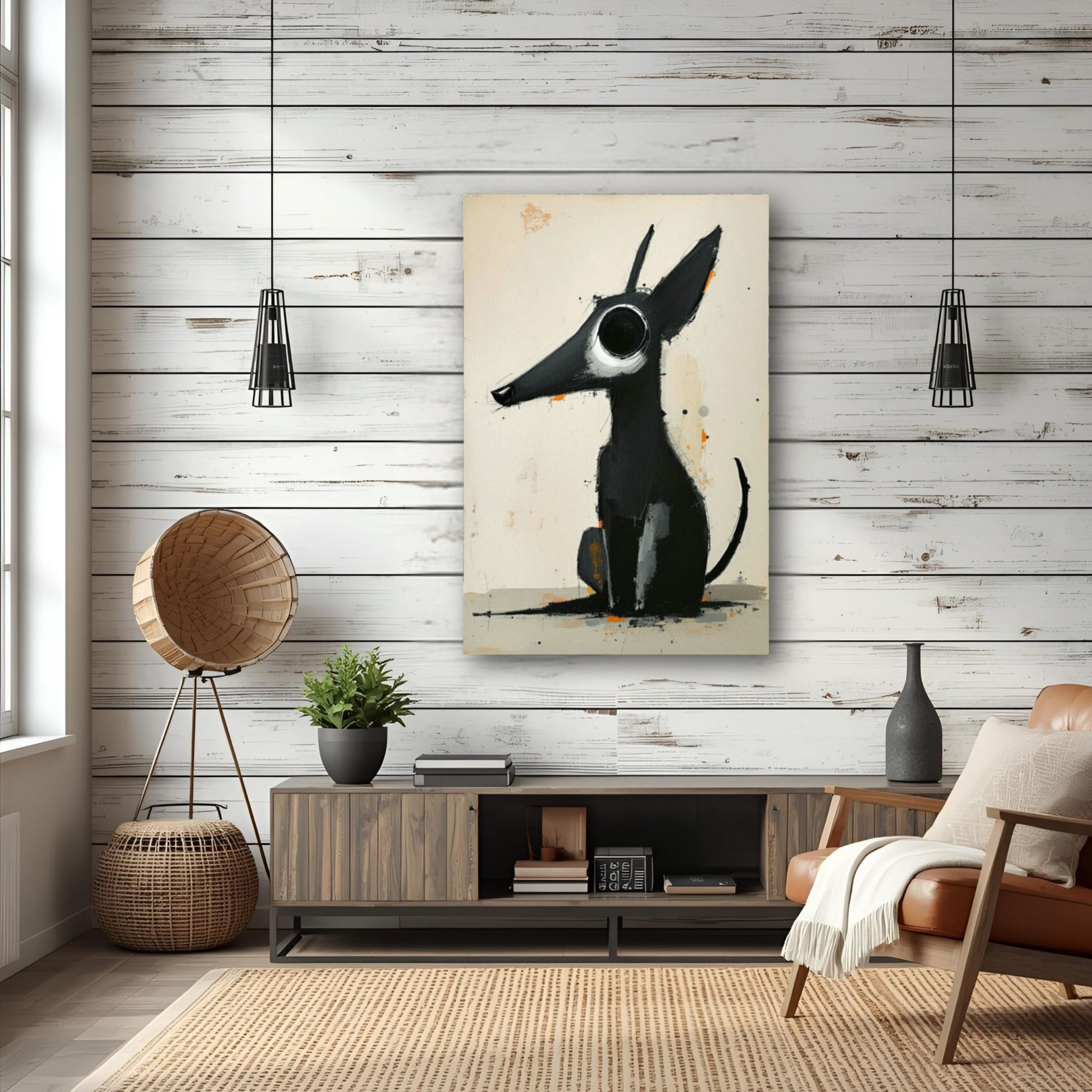 Big Eyed Abstract Dog Fine Art Print