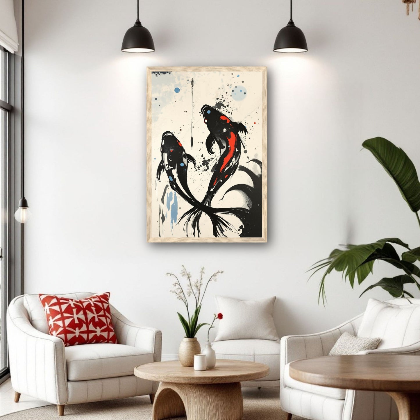 Modern Koi Fish Ocean Art Print