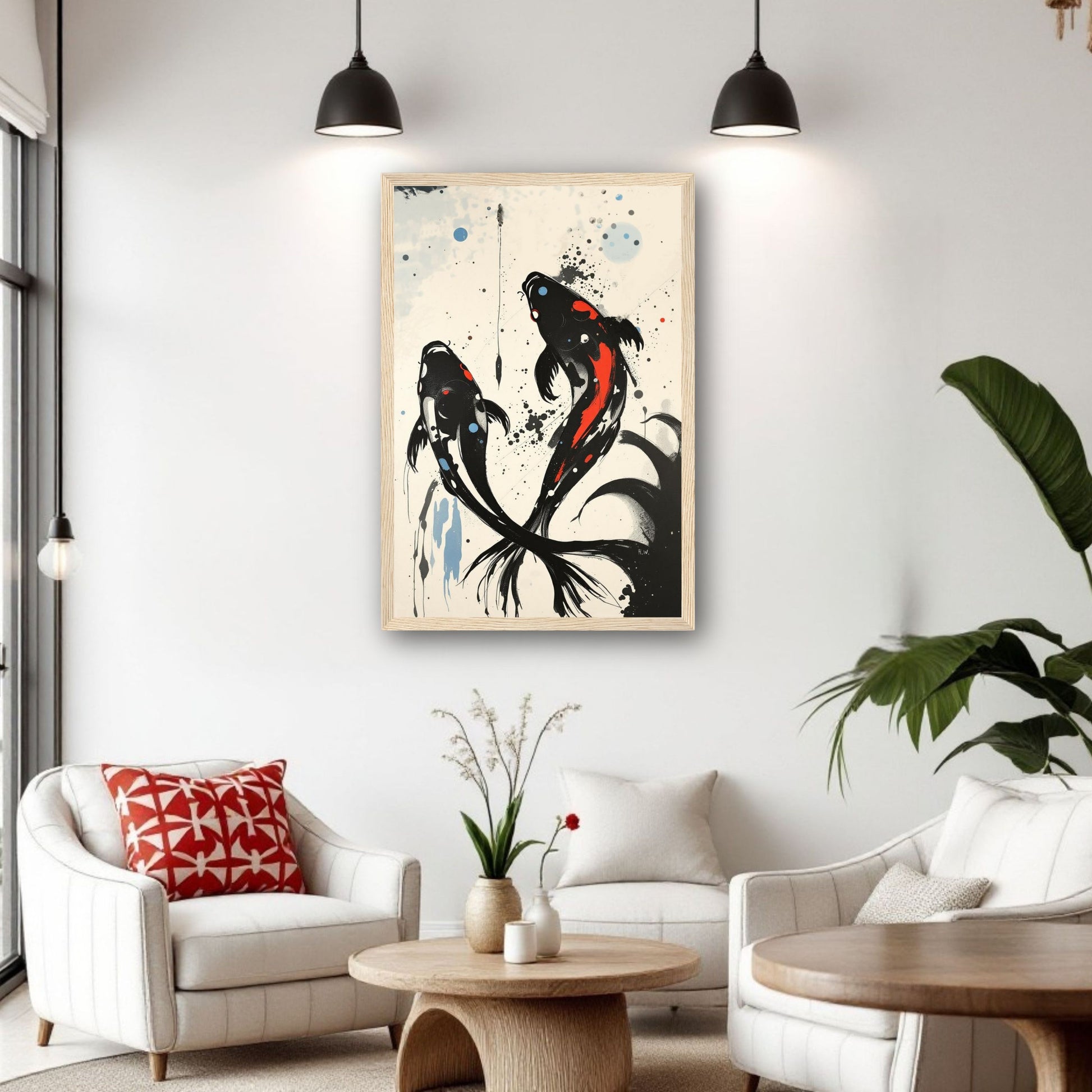 Modern Koi Fish Ocean Art Print