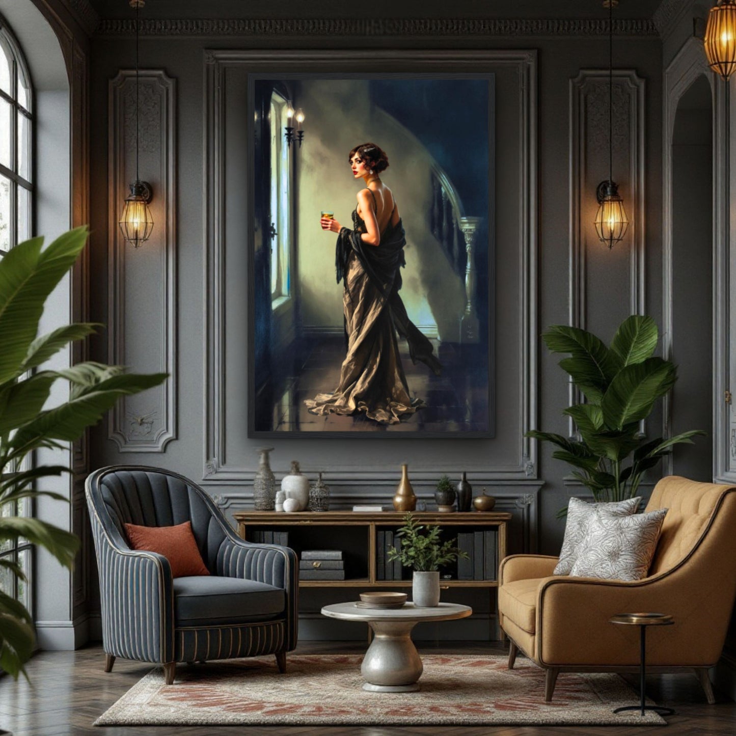 Art Deco Flapper Speakeasy Fine Art Print