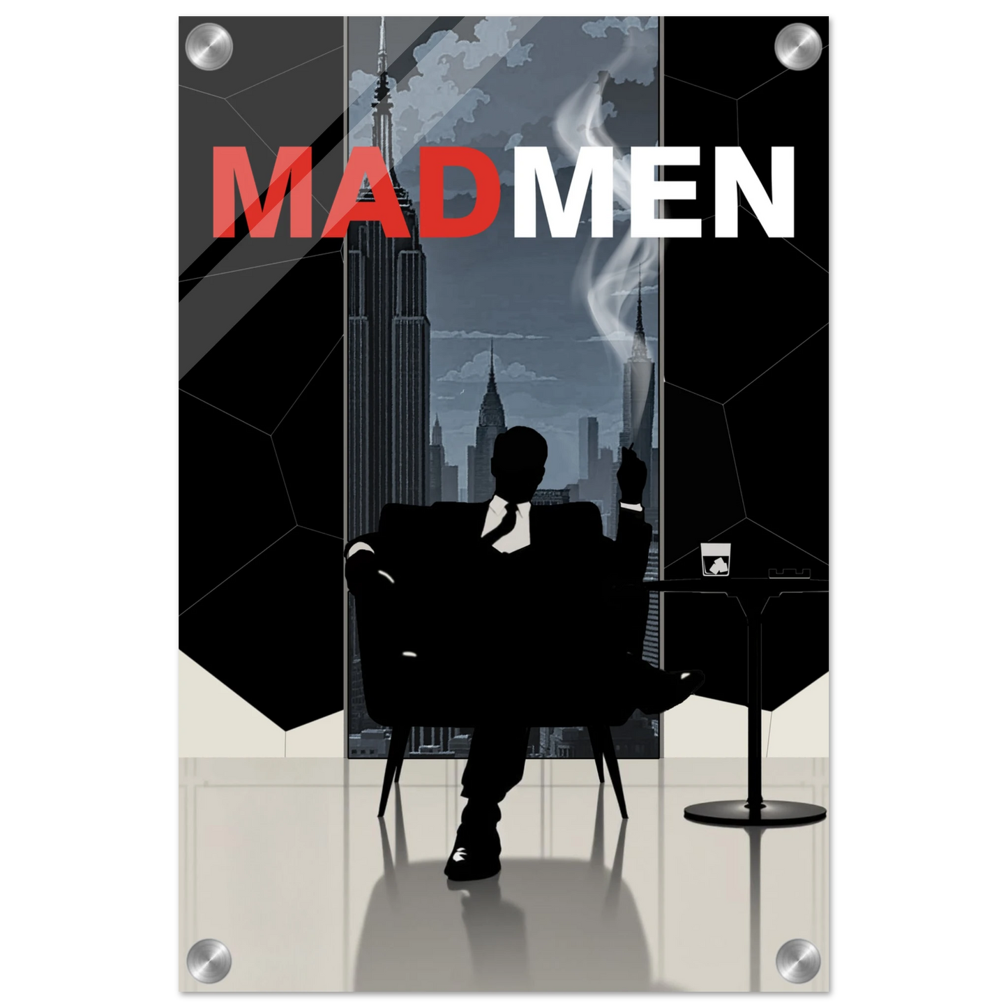 Mad Men Don Draper Retro Art Print No Frame 30x45 cm 12x18″ Sleek Acrylic Print
