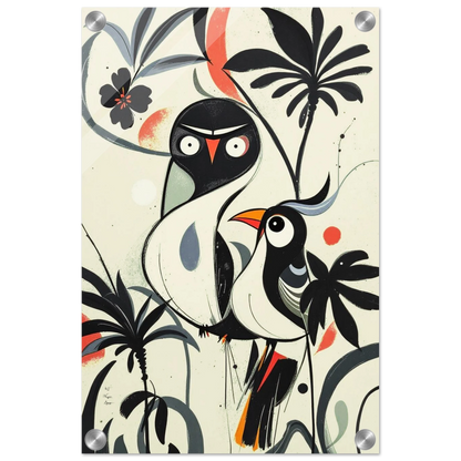 Abstract Bird Modern Tropical Art Print No Frame 30x45 cm 12x18″ Sleek Acrylic Print