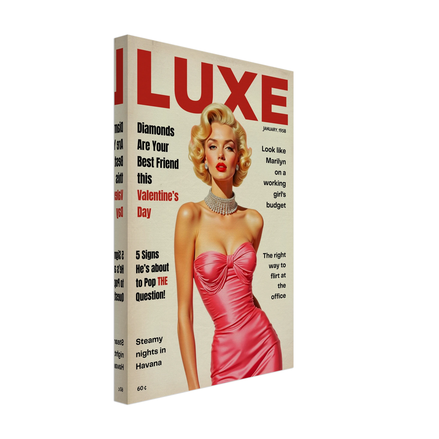 Marilyn Monroe Hollywood Glam Art Print 30x45 cm 12x18″ Gallery Wrapped Canvas No Frame