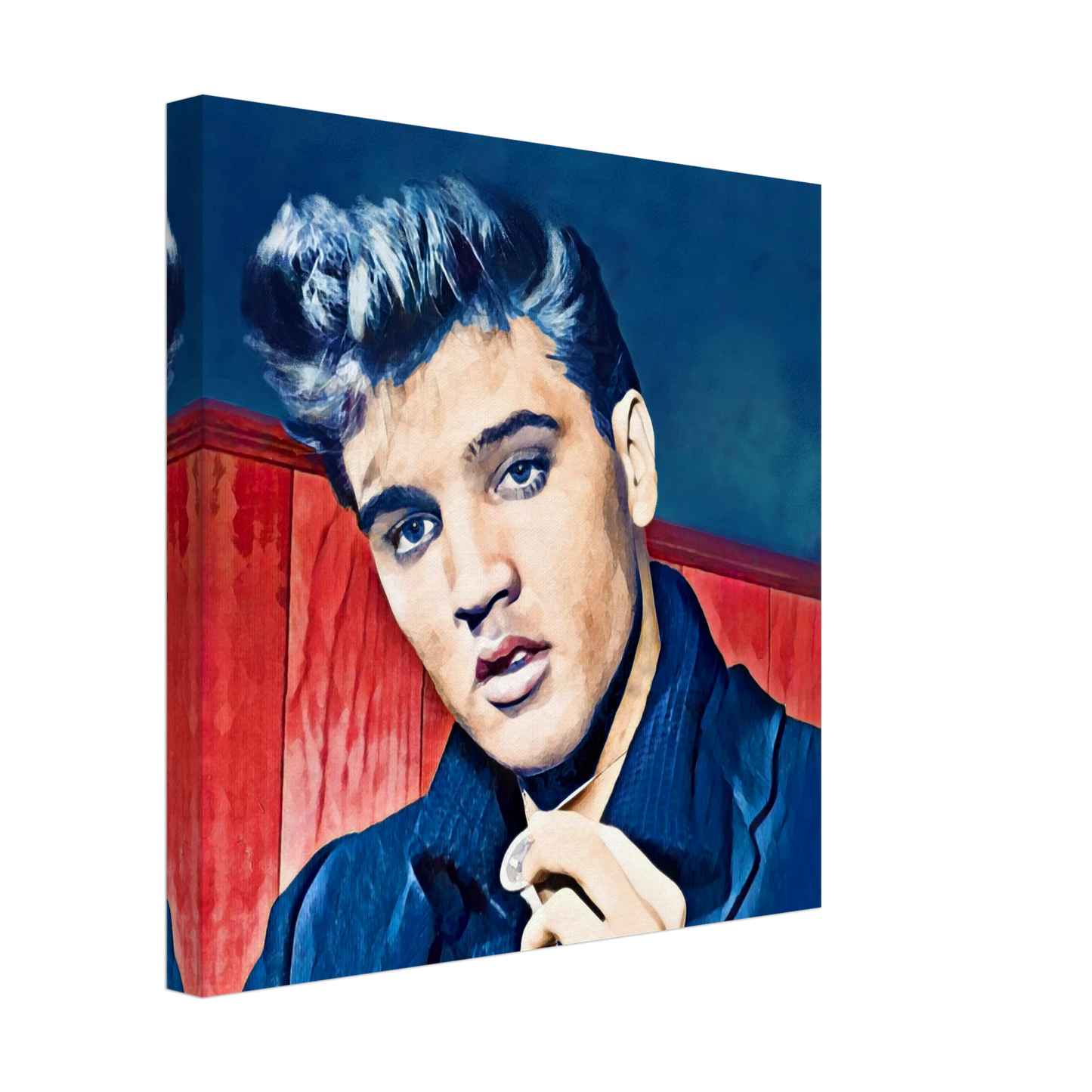 Young Elvis Presley Art Print No Frame 40x40 cm 16x16″ Gallery Wrapped Canvas