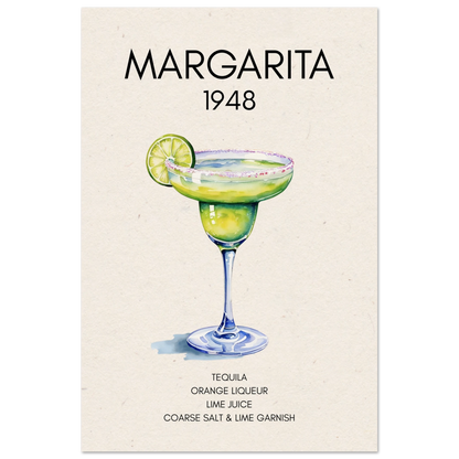 Margarita Cocktail Bar Art Print No Frame 40x60 cm 16x24″ Museum-Quality Matte Paper Poster