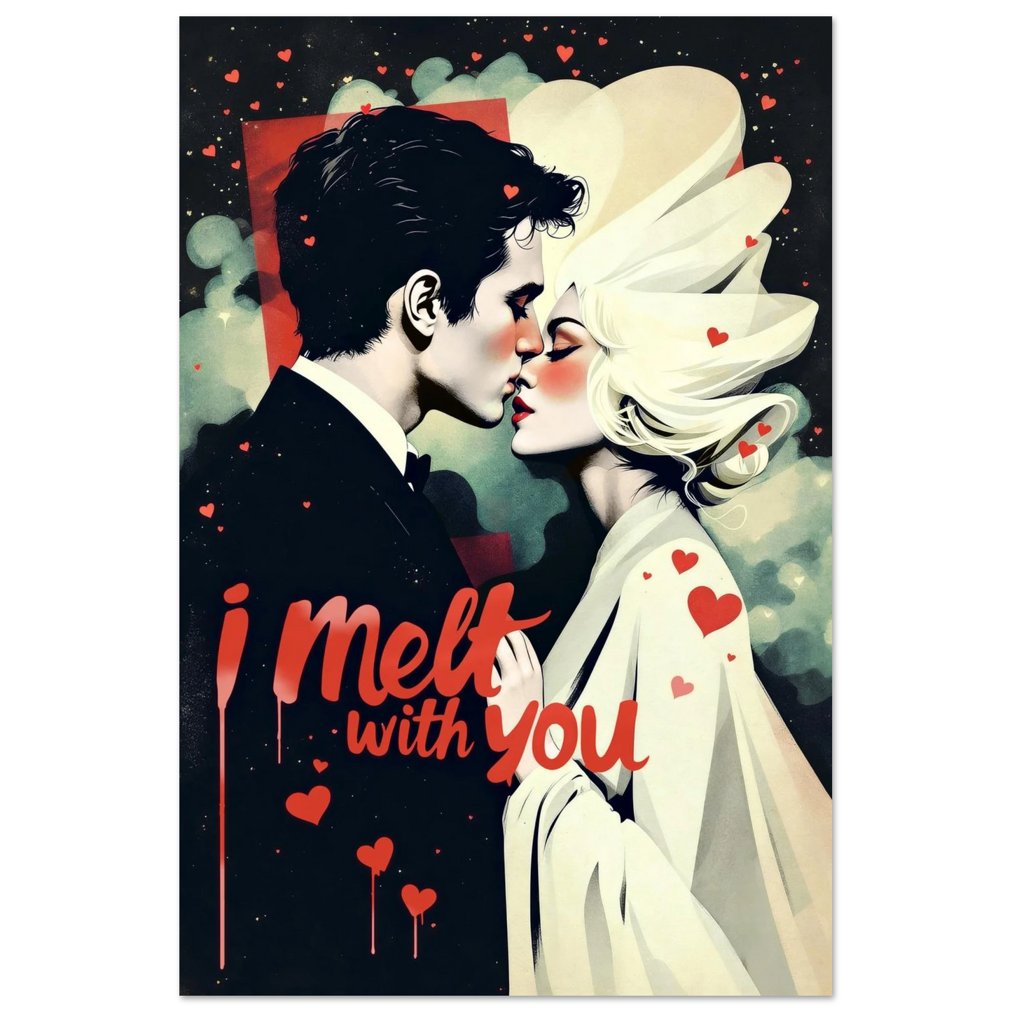 I Melt With You Avant-garde Retro Art Print 12x18″ Premium Matte Poster