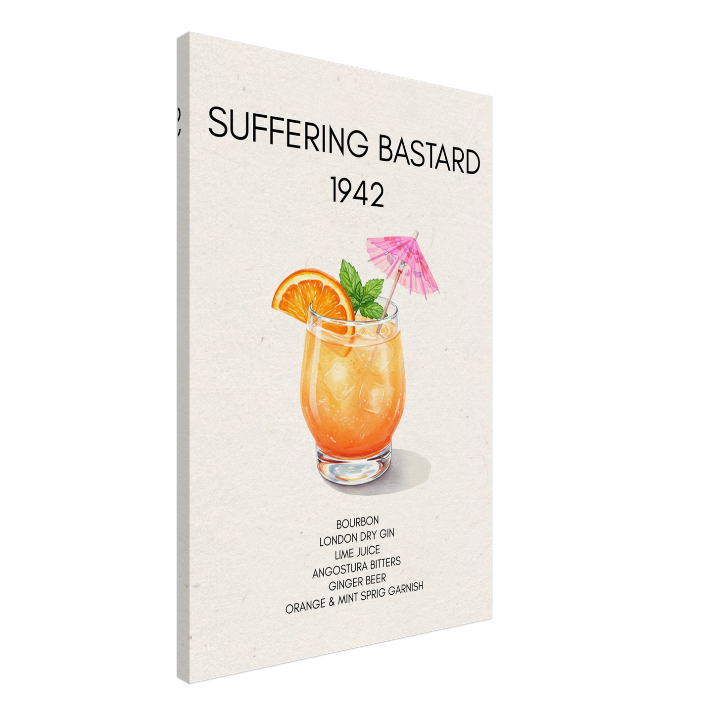 Suffering Bastard Tiki Cocktail Bar Poster Print No Frame 60x90 cm 24x36″ Classic Matte Paper Poster