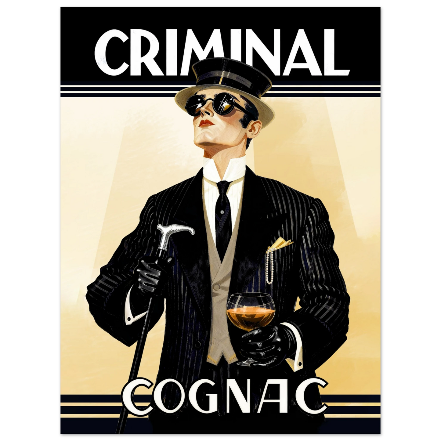 Criminal Cognac 1920s Art Deco Print