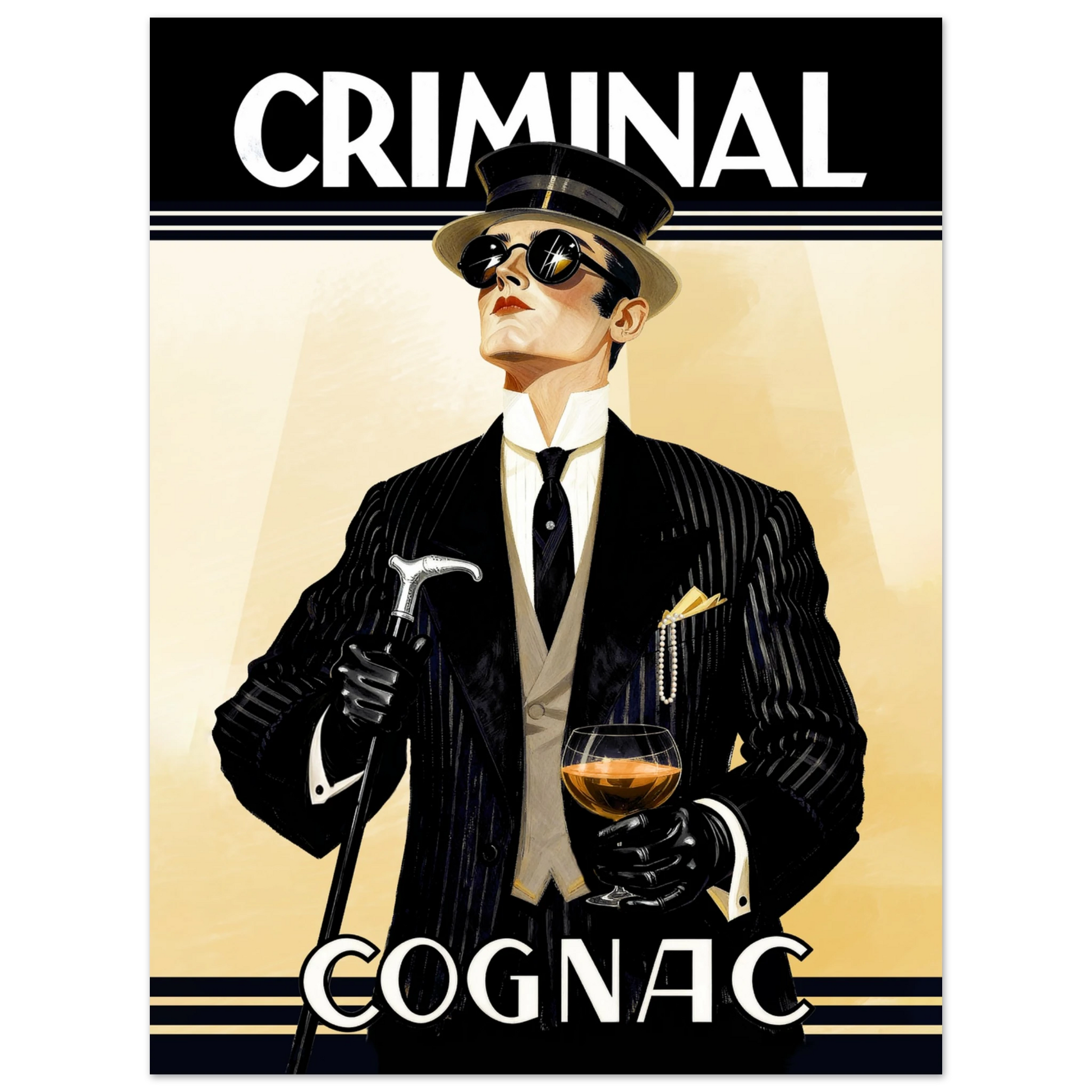 Criminal Cognac 1920s Art Deco Print
