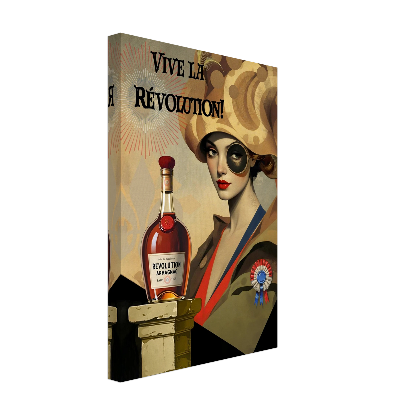 Vintage French Revolution Cognac Art Print No Frame 30x45 cm 12x18″ Gallery Wrapped Canvas