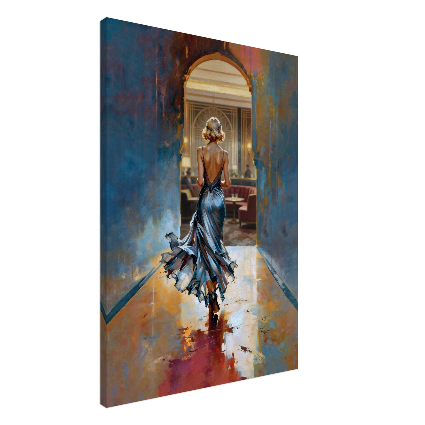 1920s Speakeasy Gatsby Flapper Art Deco Print 70x100 cm 28x40″ Gallery Wrapped Canvas No Frame