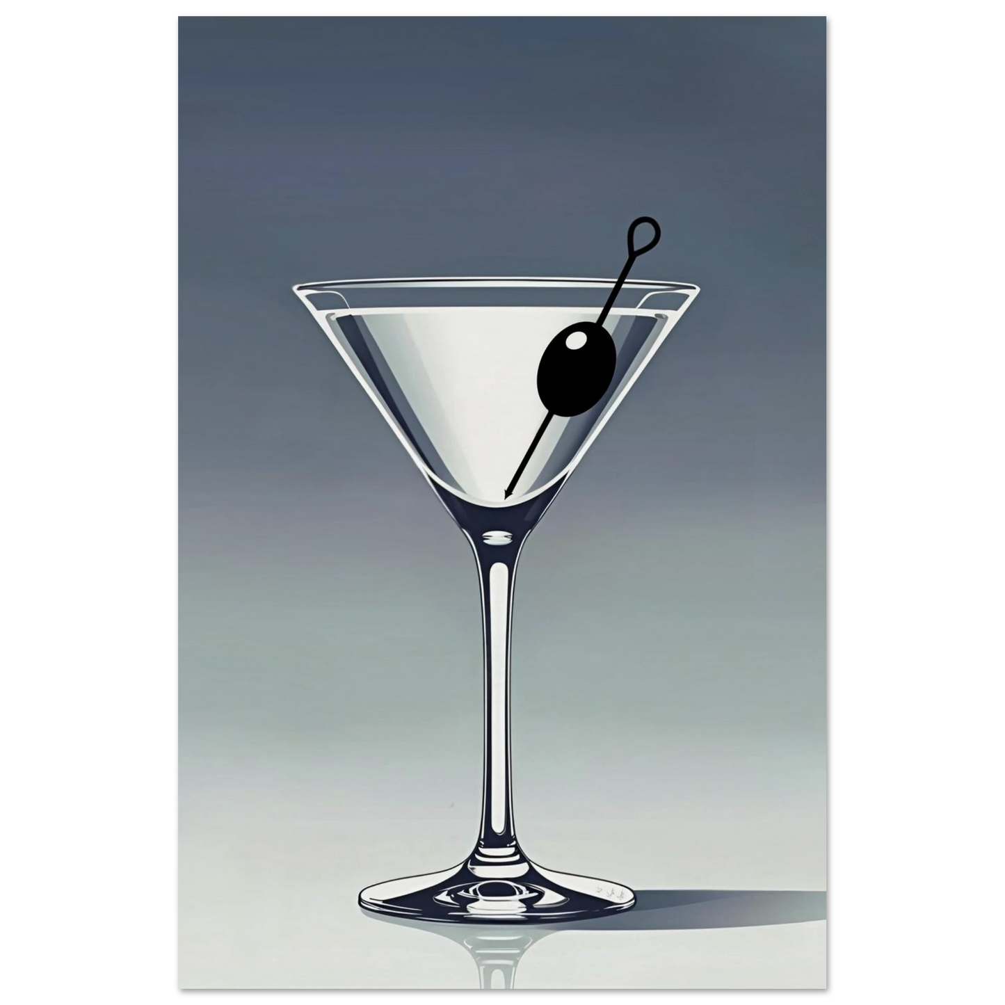 Retro Martini Cocktail Bar Art Print 40x60 cm 16x24″ Museum-Quality Matte Paper Poster No Frame