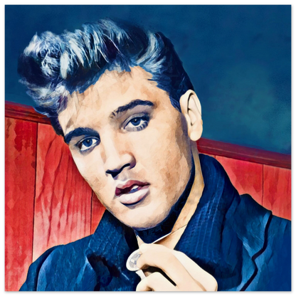 Young Elvis Presley Art Print No Frame 70x70 cm 28x28″ Museum-Quality Matte Paper Poster