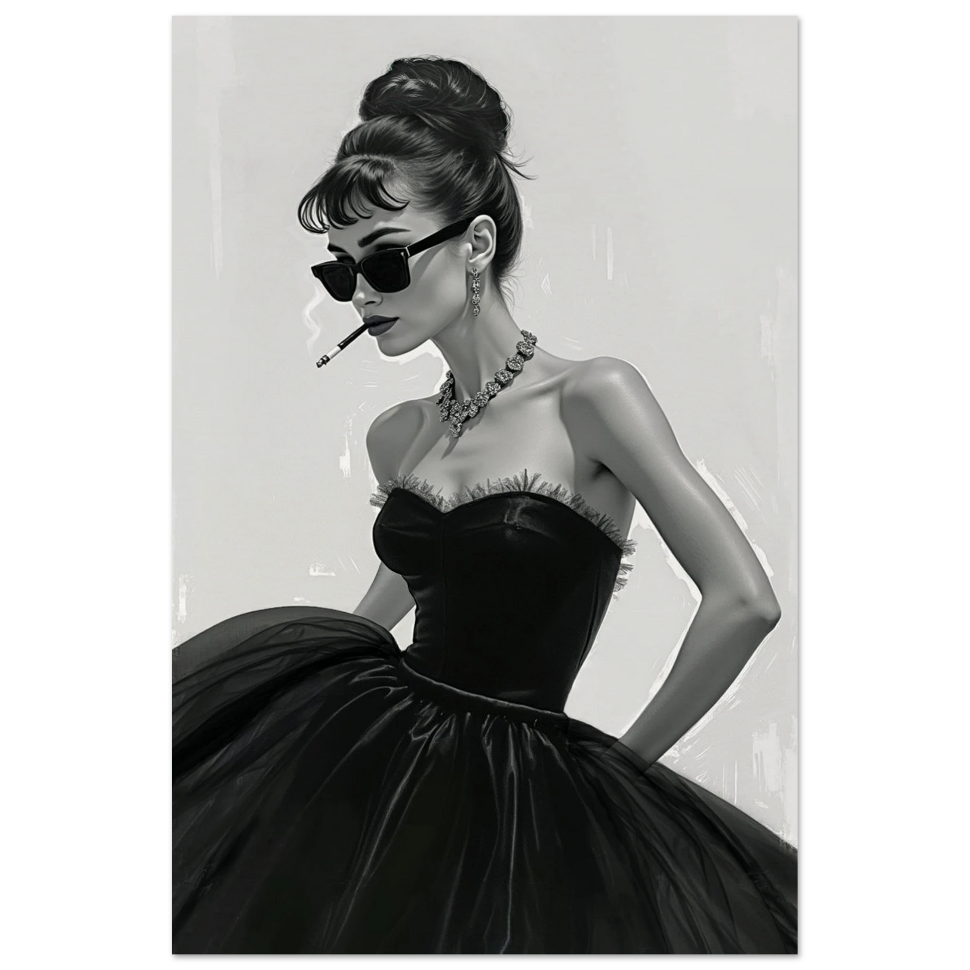 Audrey Hepburn Fashion Art Print No Frame 70x100 cm 28x40″ Premium Matte Paper Poster