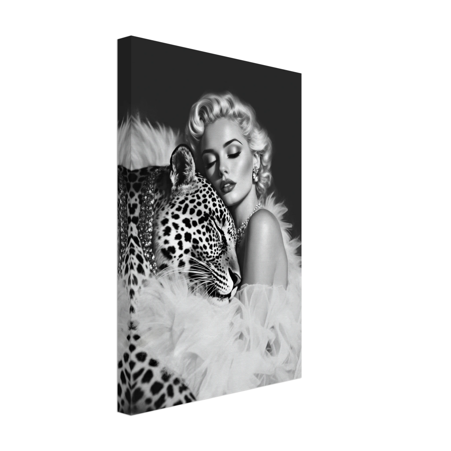 Marilyn Monroe Leopard Art Print No Frame 30x45 cm 12x18″ Gallery Wrapped Canvas