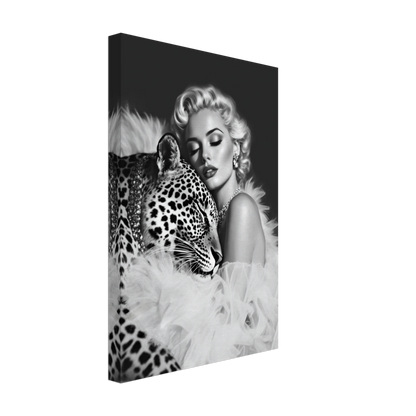 Marilyn Monroe Glam Leopard Art Print No Frame 30x45 cm 12x18″ Gallery Wrapped Canvas