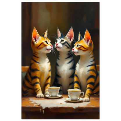 Tabby Cat Vintage Kitchen Art Print 30x45 cm 12x18″ Premium Matte Poster No Frame