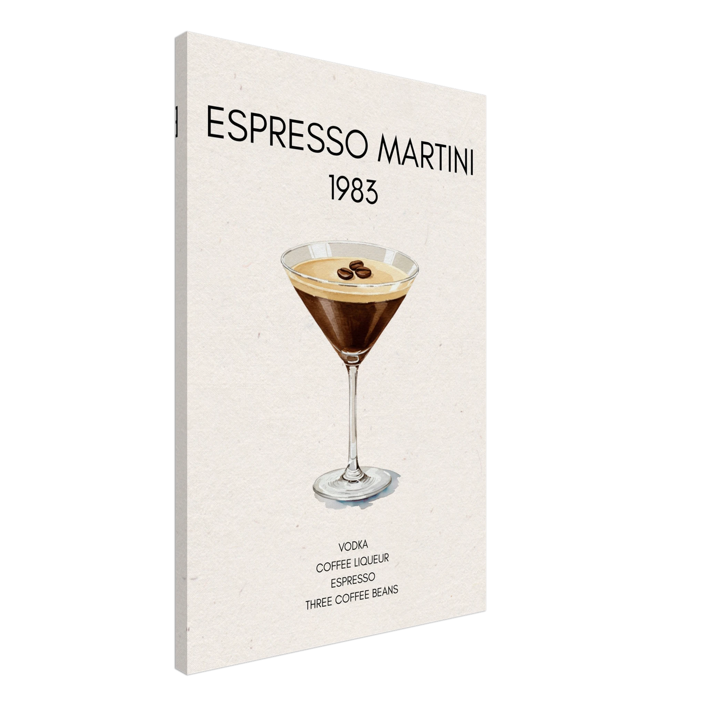 Espresso Martini Cocktail Bar Poster Print No Frame 60x90 cm 24x36″ Gallery Wrapped Canvas