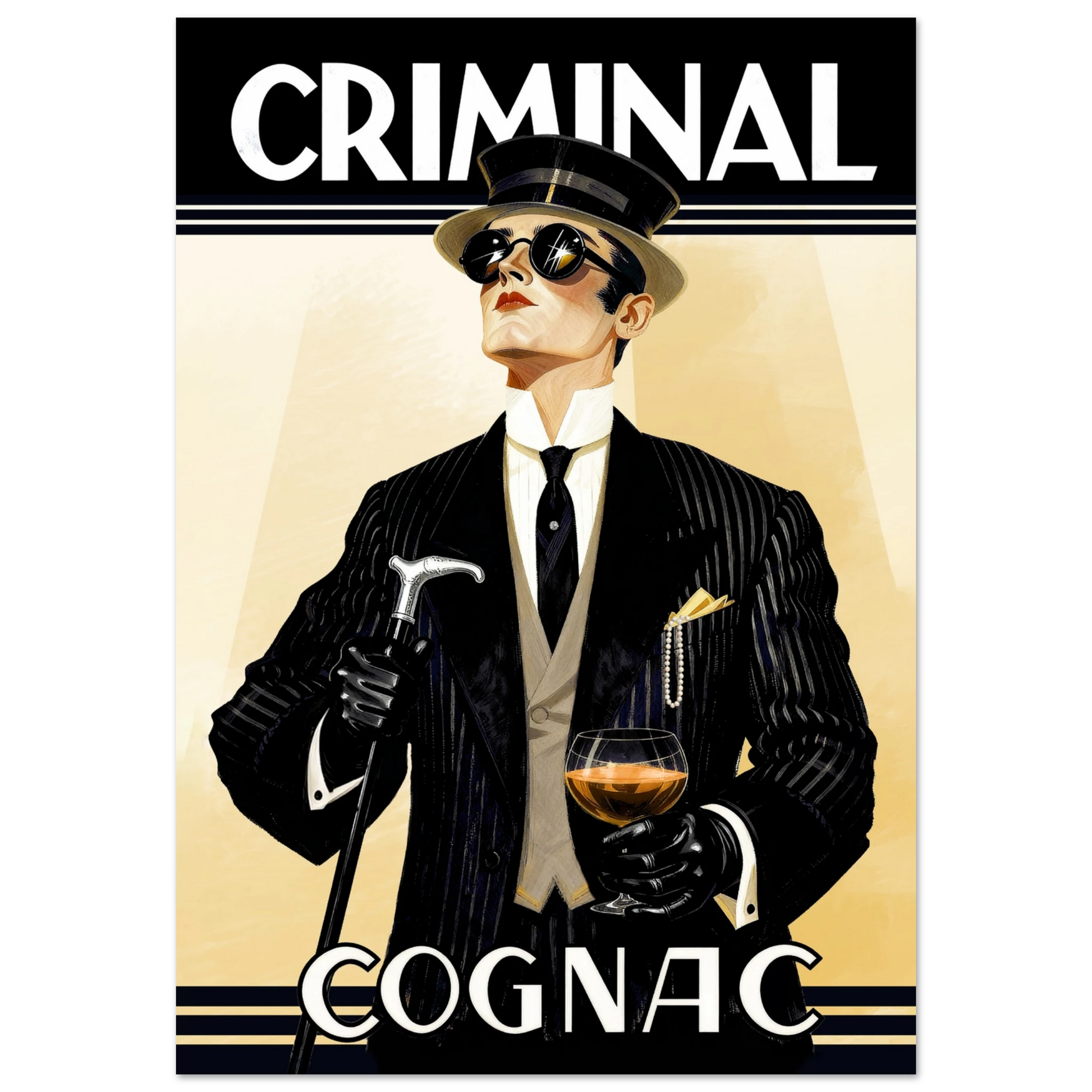 Criminal Cognac 1920s Art Deco Print