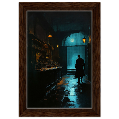 Speakeasy Prohibition Bootleg Bar Art Poster Print 20x30 cm 8x12″ Framed Canvas Dark Brown Wood Frame