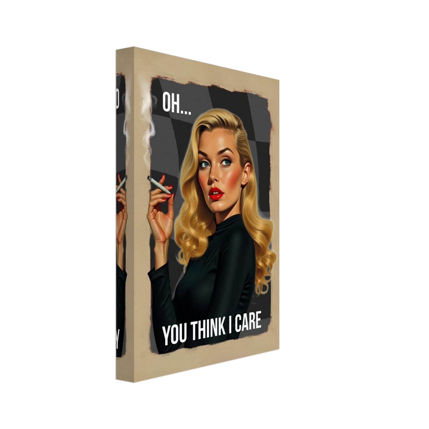 Retro Blonde Bombshell Funny Quote Art Print No Frame 20x30 cm 8x12″ Gallery Wrapped Canvas