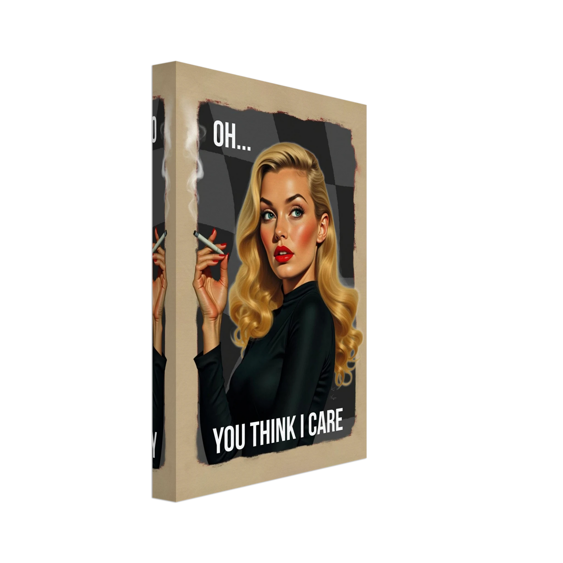 Retro Blonde Bombshell 1960s Funny Quote Art Print No Frame 20x30 cm 8x12″ Gallery Wrapped Canvas