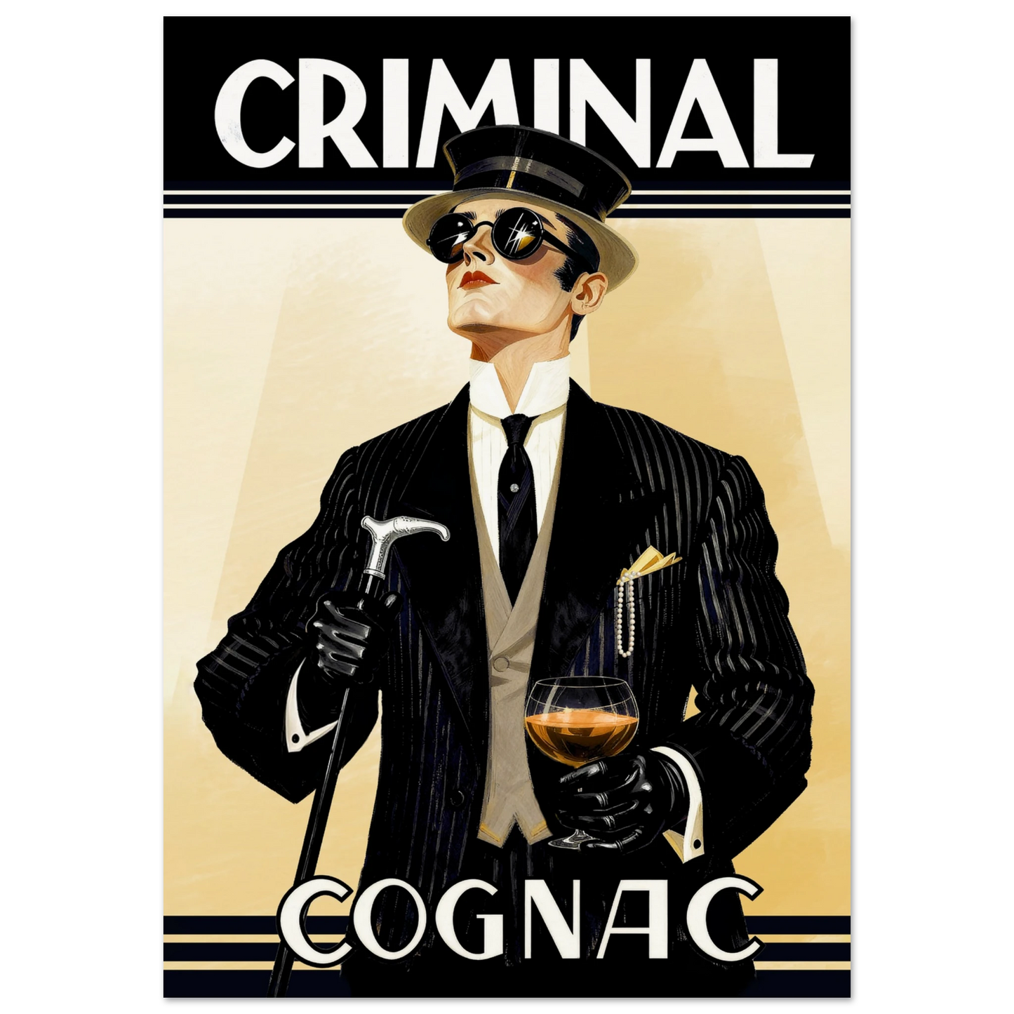 Criminal Cognac 1920s Art Deco Print