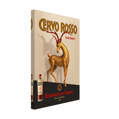 Art Deco Golden Deer Cocktail Bar Poster Print 30x45 cm 12x18″ Gallery Wrapped Canvas No Frame