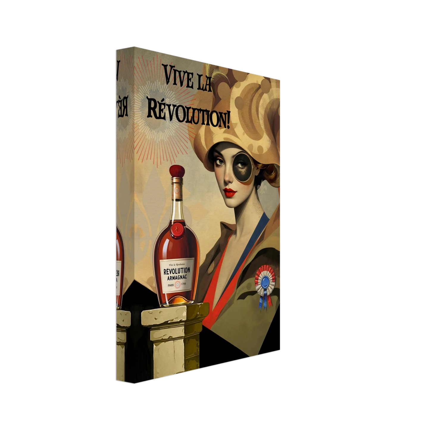 Vintage French Revolution Cognac Art Print No Frame 20x30 cm 8x12″ Gallery Wrapped Canvas
