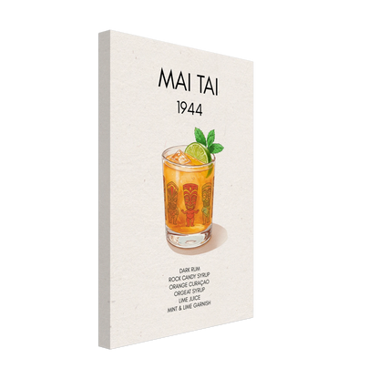 Mai Tai Tropical Cocktail Bar Poster Print No Frame 30x45 cm 12x18″ Gallery Wrapped Canvas