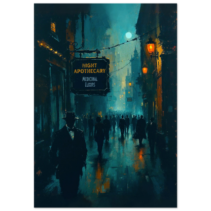 Prohibition Speakeasy Moody Nightlife Art Print 70x100 cm 28x40″ Classic Matte Paper Poster No Frame